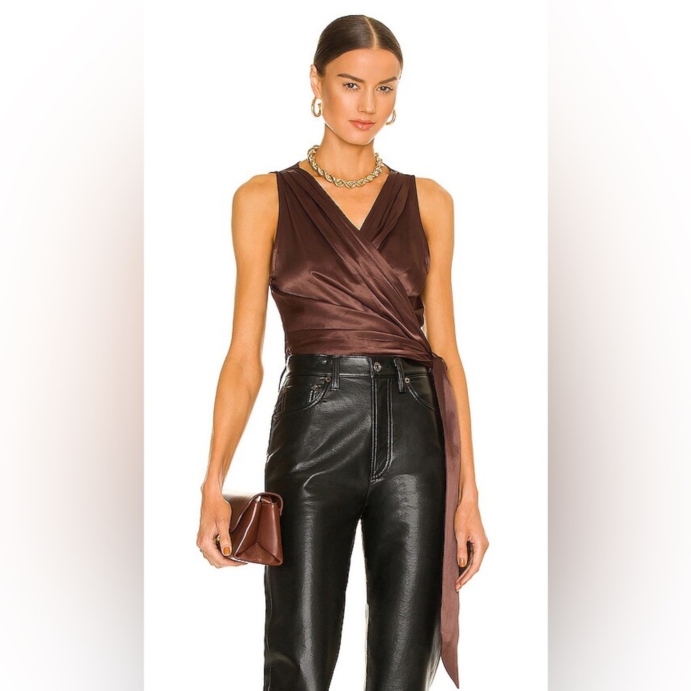L'ACADEMIE SHIRI WRAP TOP REVOLVE LOVERS FRIENDS TULAROSA AMANDA UPRICHARD BOHO - Picture 6 of 7